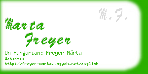 marta freyer business card