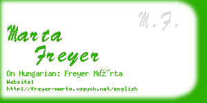 marta freyer business card